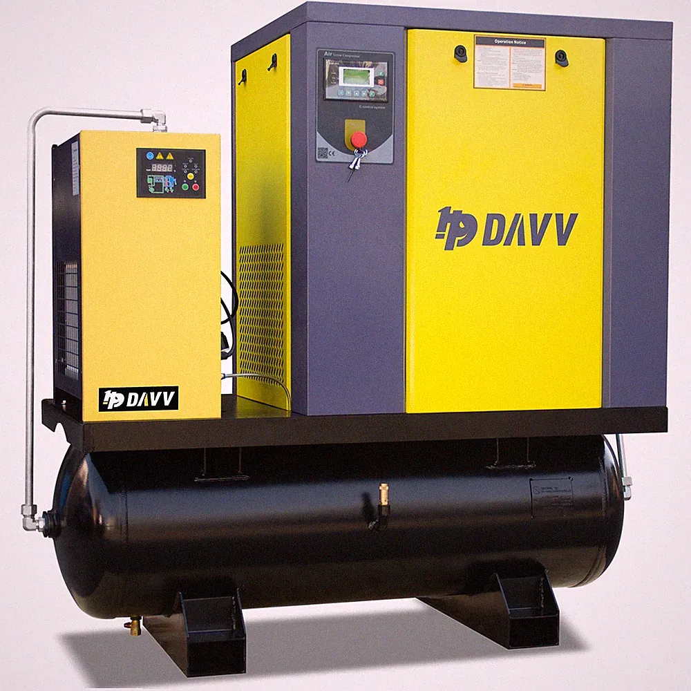 15HP 230V 3 Phase Rotary Screw Air Compressor 57CFM 80Gal. ASME Tank + Air Dryer