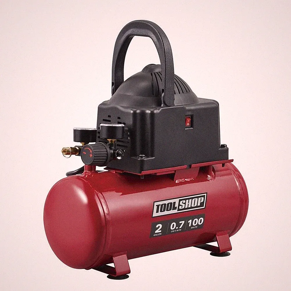 2 Gallon Portable Electric Hot Dog Air Compressor 100 PSI 1/3 HP Oil Free Pump