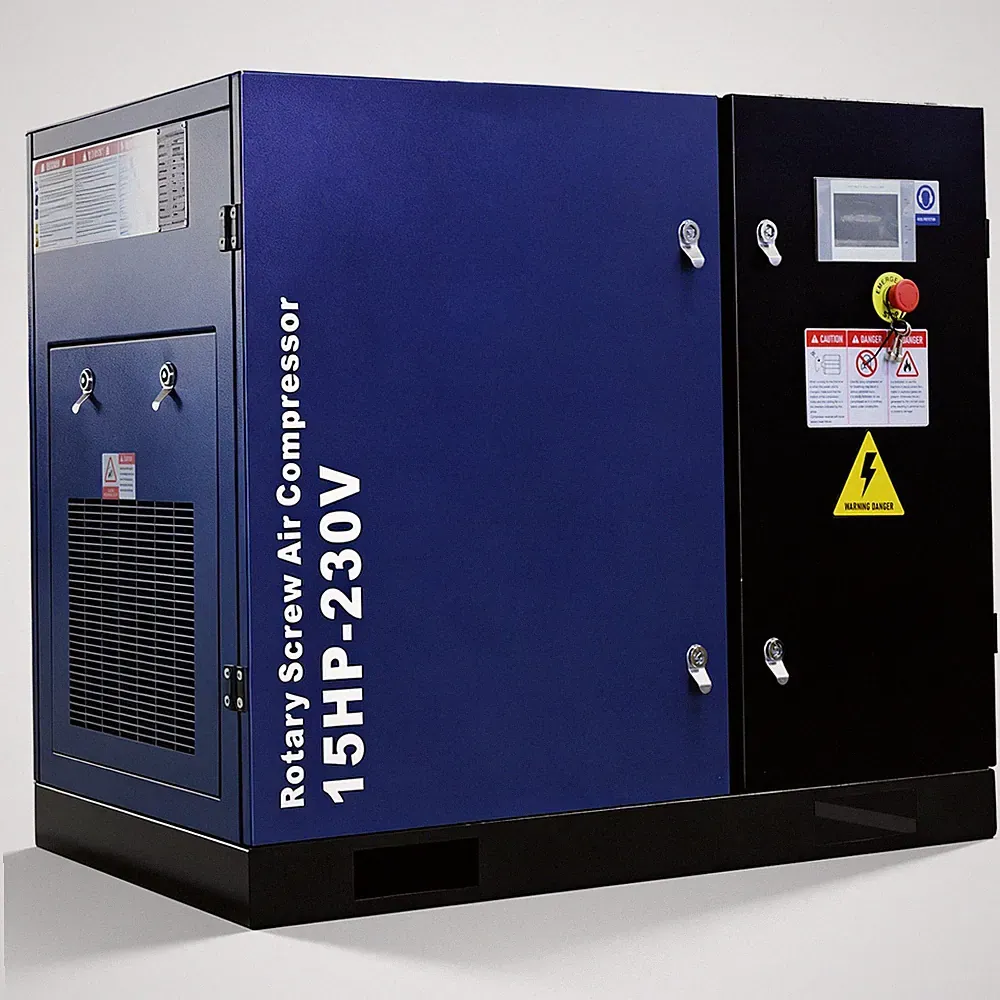 56CFM Rotary Screw Air Compressor - 125 PSI, 15 HP, 230V Commercial Use