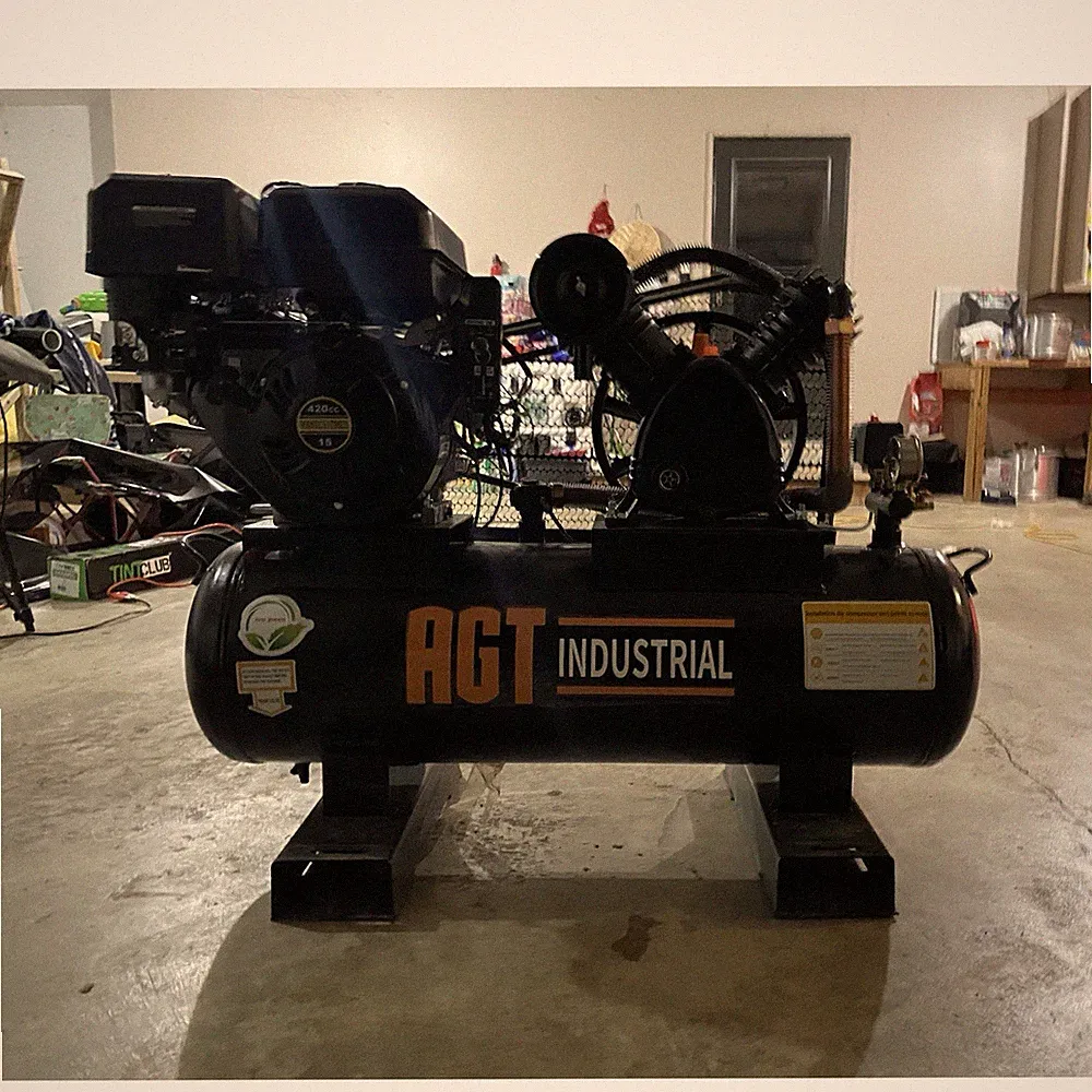 AGT Industrial 15HP Reciprocating Air Compressor 420cc Black