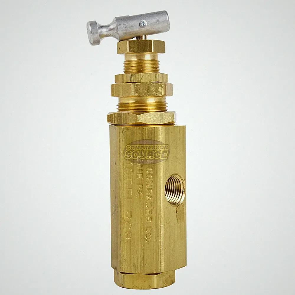 Air Compressor Unloader Control Pilot Valve 95 to 125 PSI Brass Unloader Valve