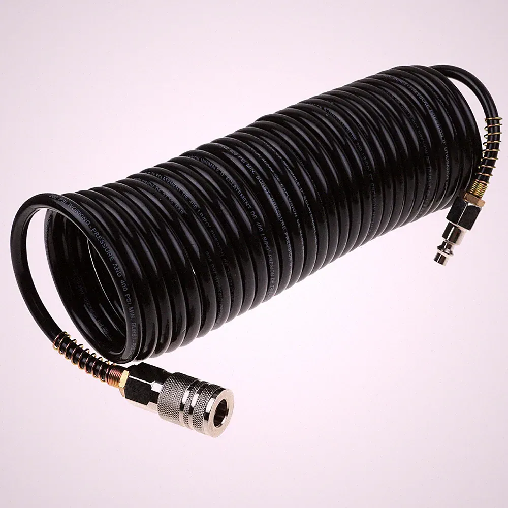Heavy Duty Recoil Air Hose 25ft x 1/4" Flexible Compressor Quick Coupler 200PSI