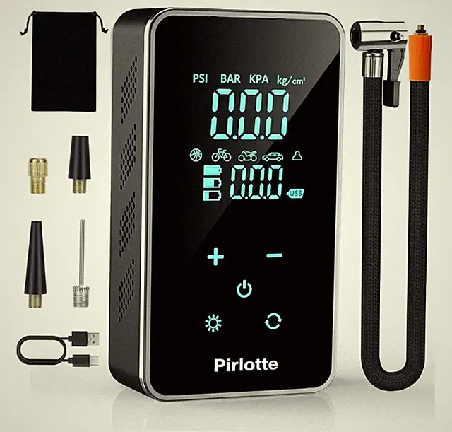 Pirlotte Wireless Tire Inflator Pump Cordless Digital Touch Air Compressor