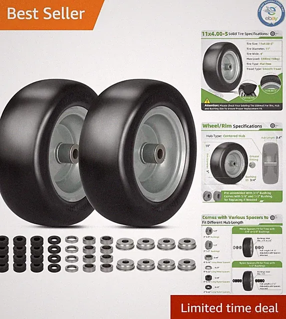 Puncture-Proof Polyurethane Tires 11x4.00-5